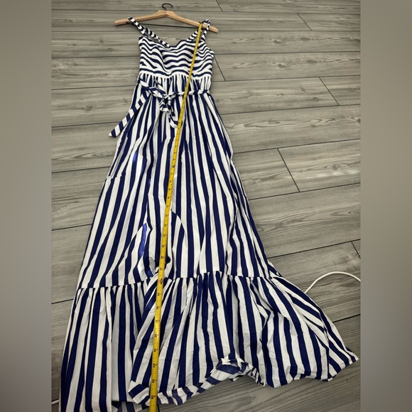 J.Crew Stripe Ruffle Cotton Maxi Dress - 10 - Picture 12 of 12